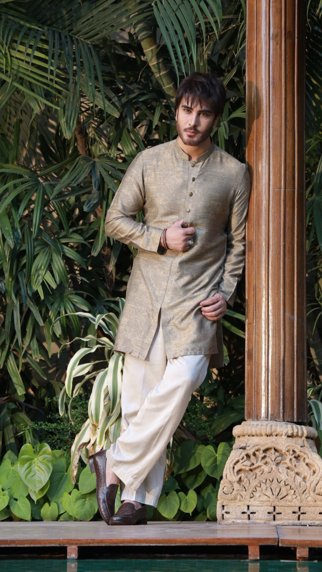 -XARTAJ- GOLD KURTA PAJAMA