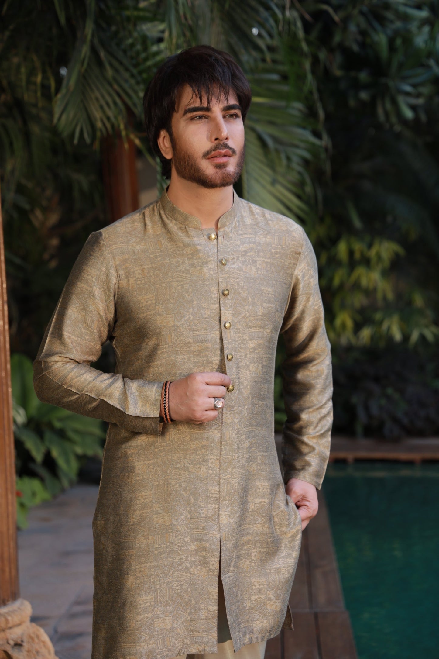 -XARTAJ- GOLD KURTA PAJAMA