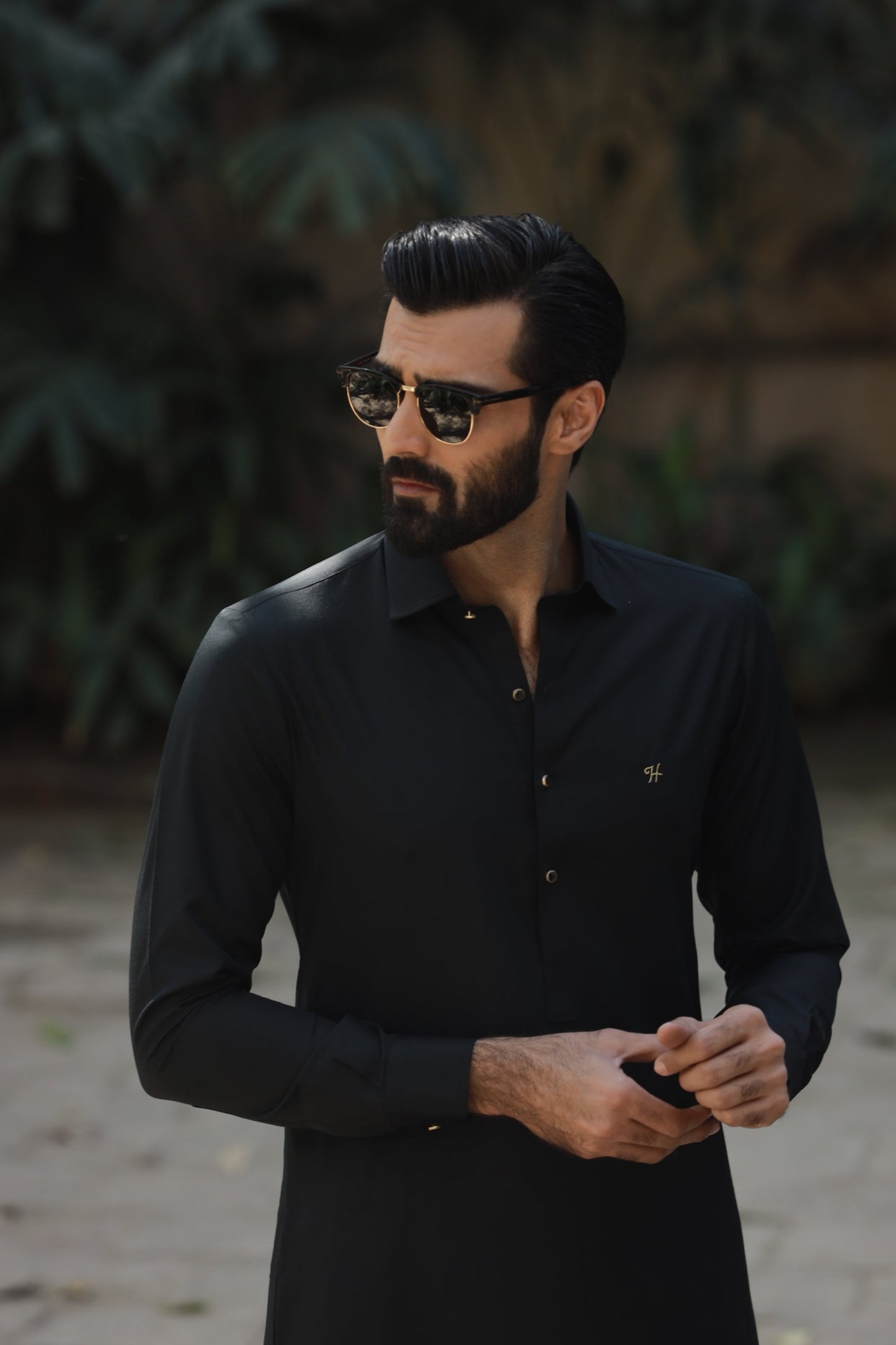 black wash n wear shalwar kameez