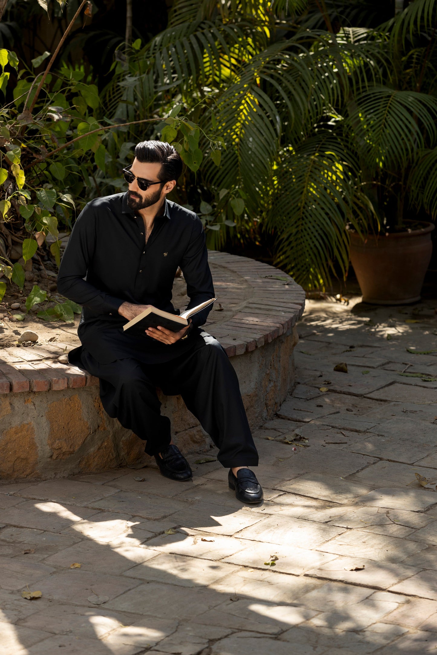 black wash n wear shalwar kameez