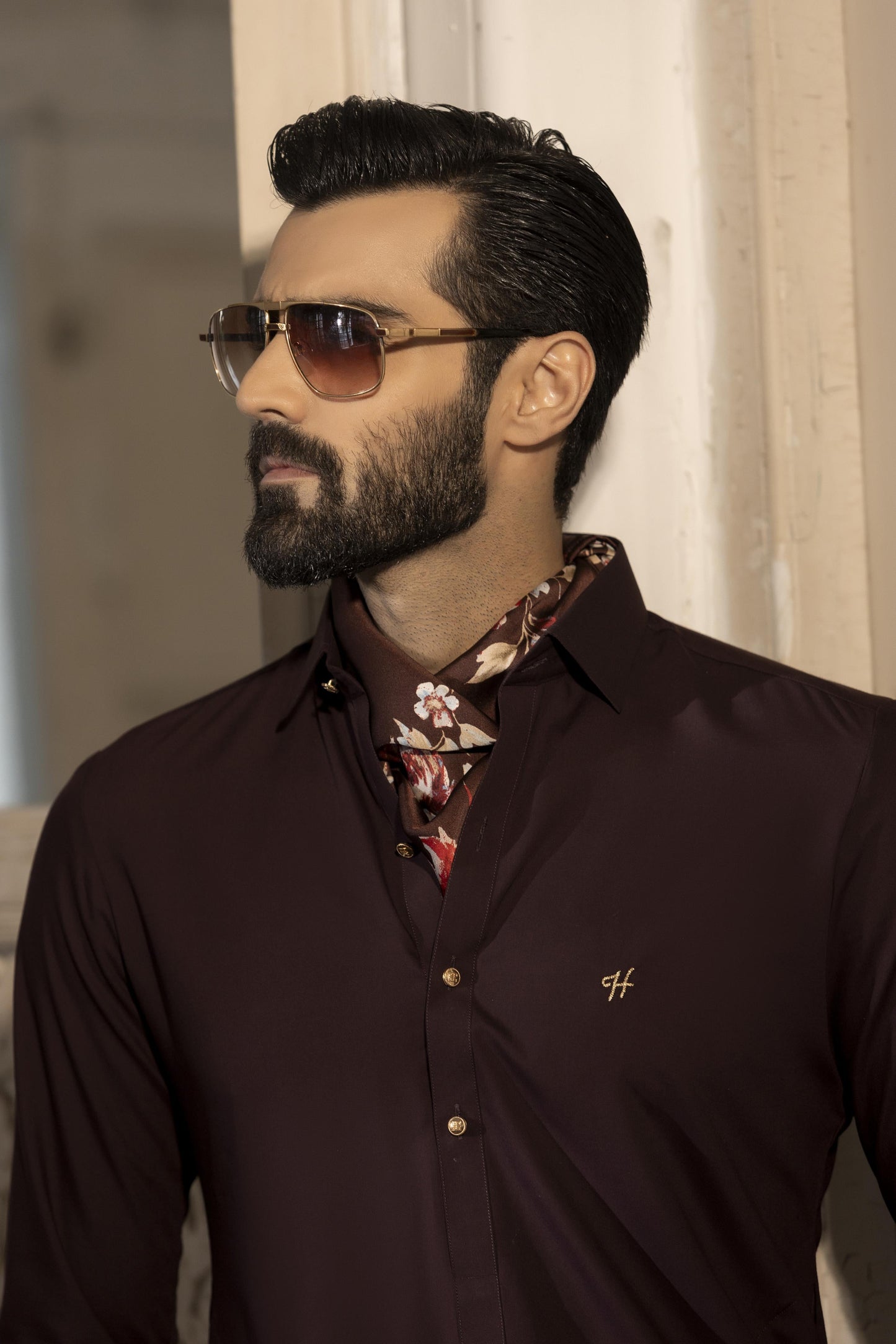 Burgundy wash n wear SHALWAR  KAMEEZ