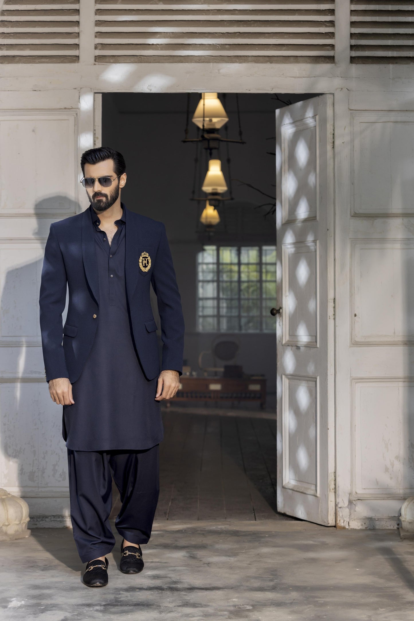 Navy Blue Wash N Wear Shalwar Kameez
