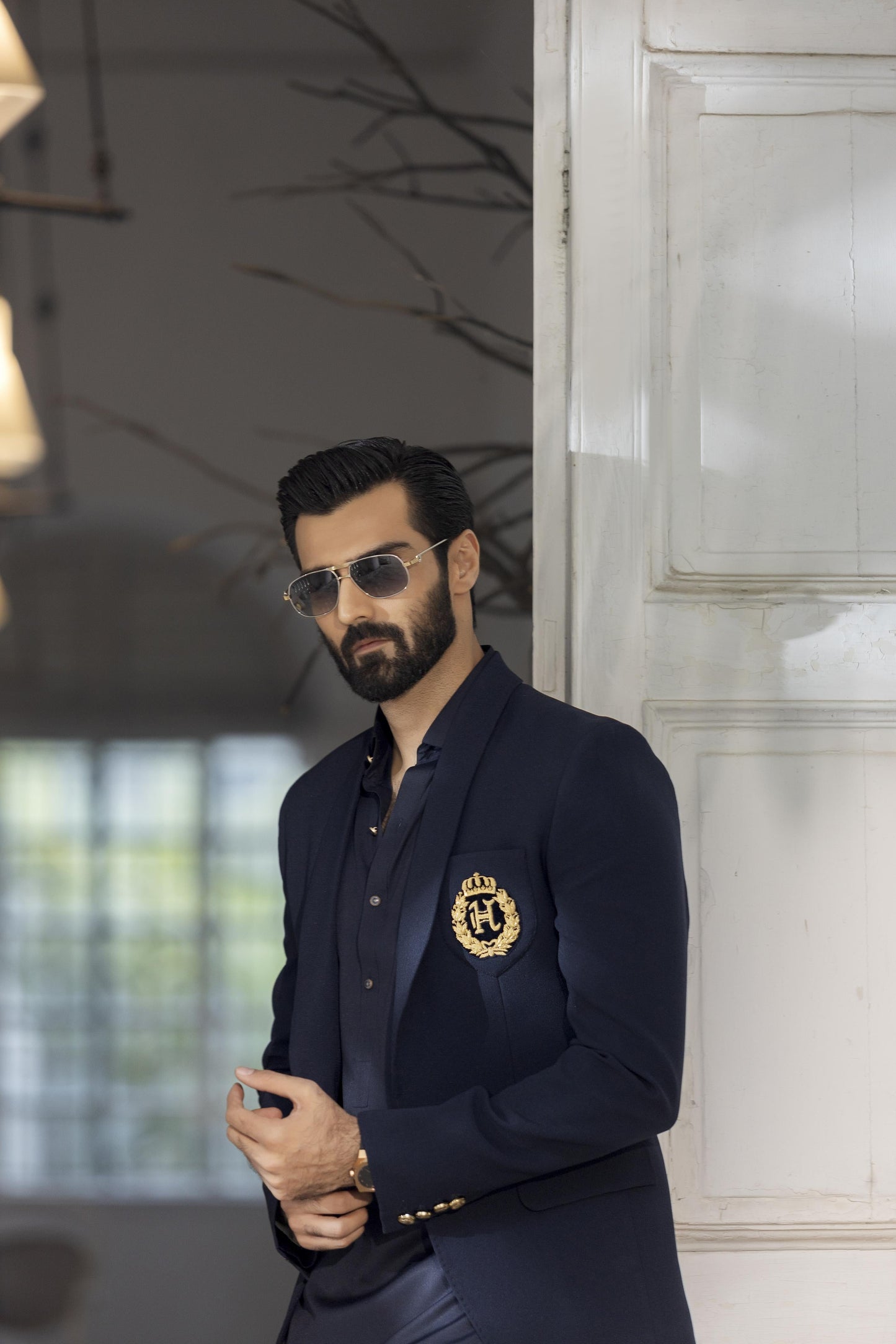 Navy Blue Wash N Wear Shalwar Kameez