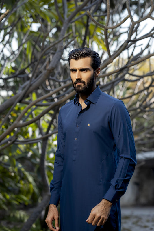 Teal blue wash n wear Shalwar Kameez