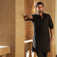 -AZAN- BLACK KURTA PAJAMA