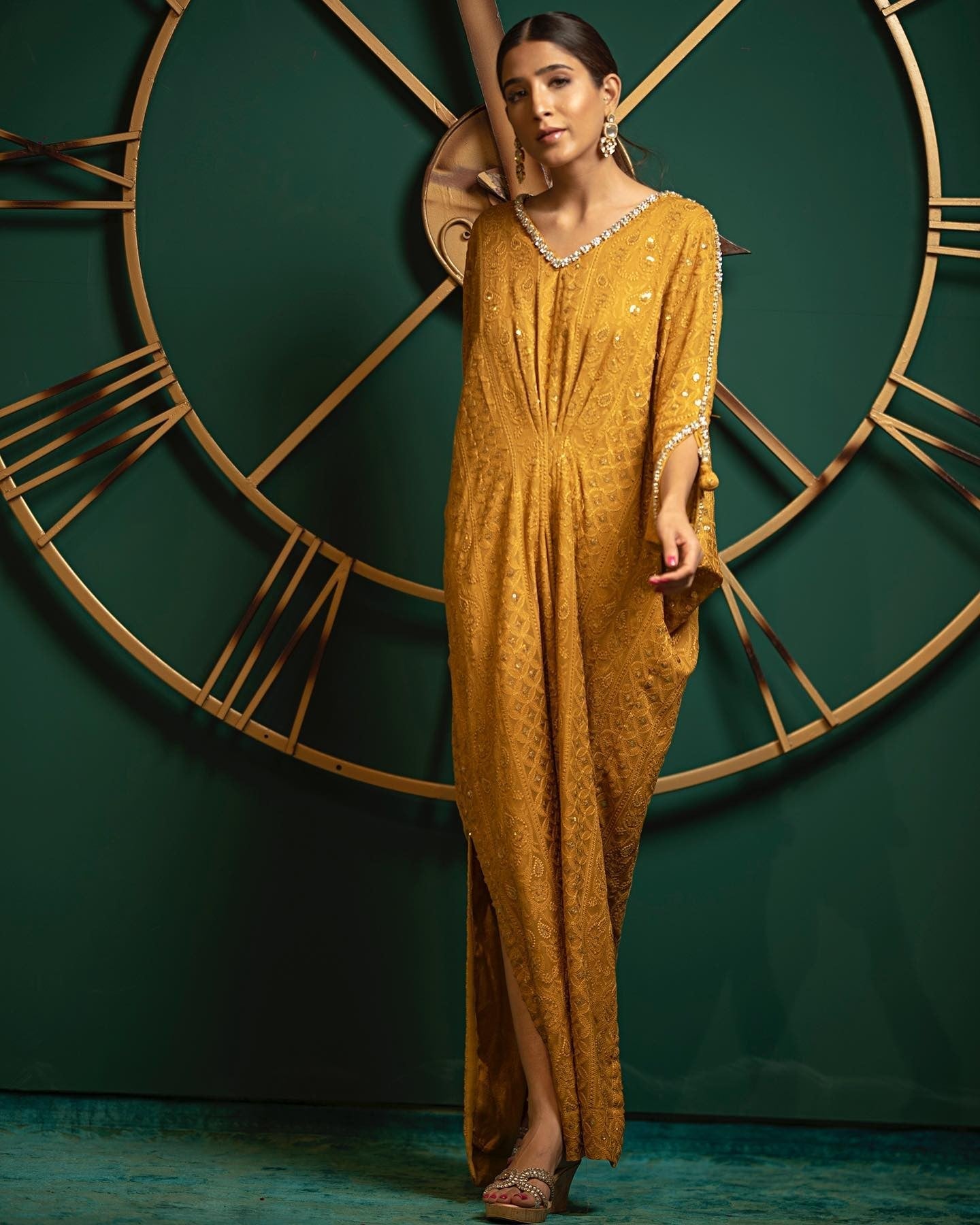 Kaftans - Kf-15220-Mustard