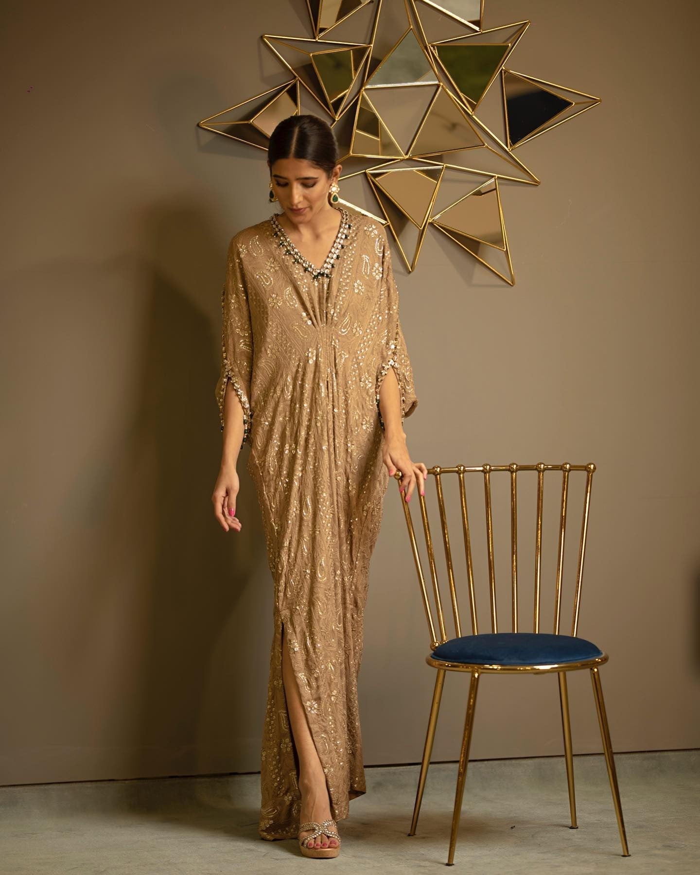 Kaftans -Kf-15221-Almond