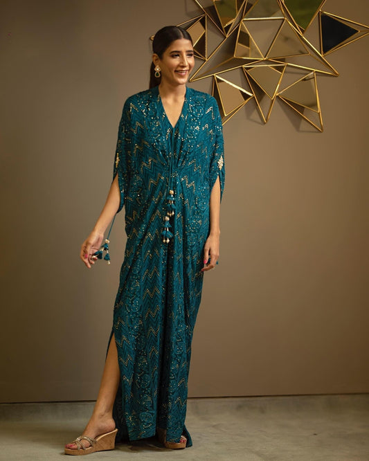 Kaftans - Kf-15222-Teal