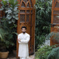 -SHAHKAAR- WHITE & GOLD KURTA PAJAMA