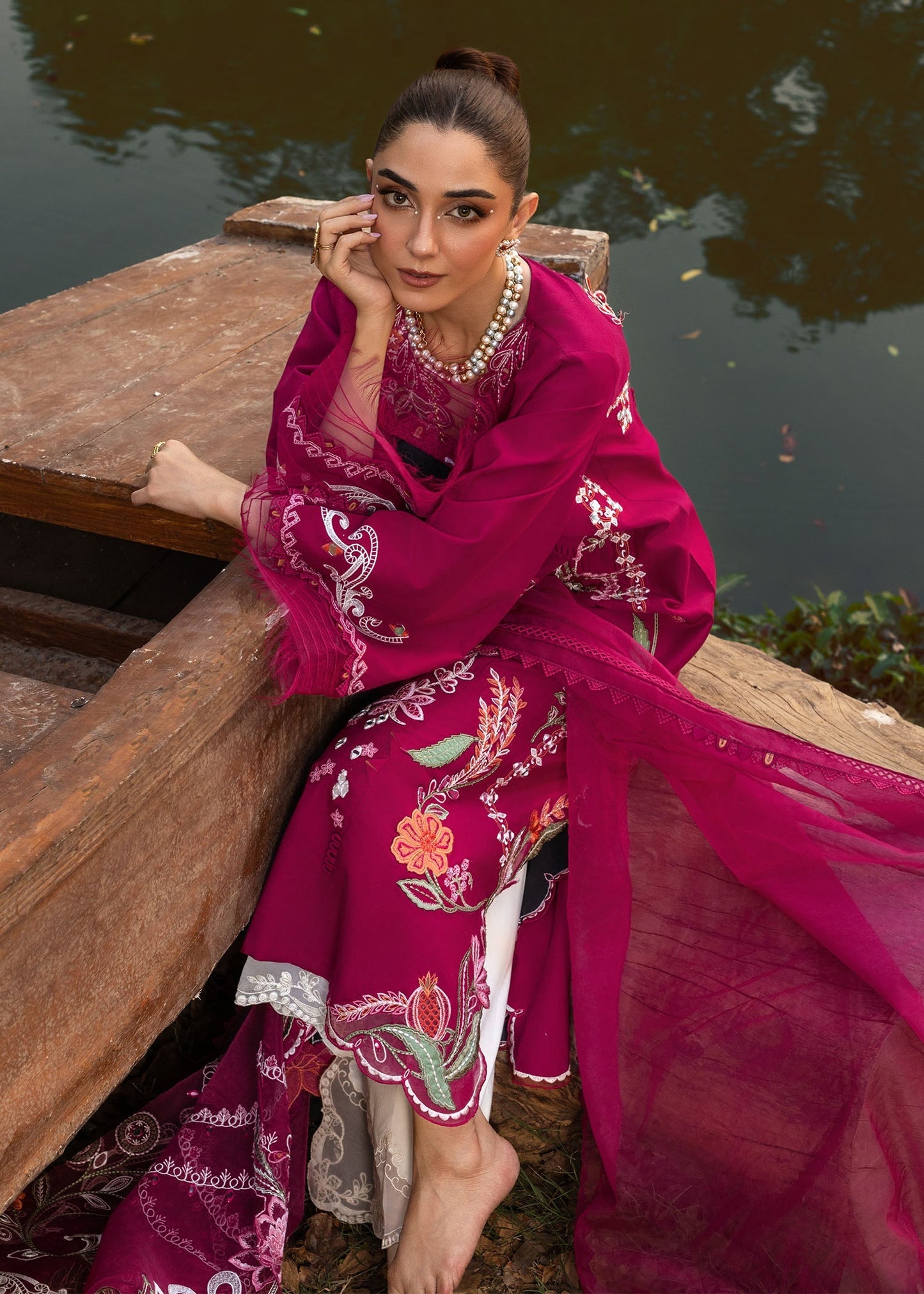 Tasawar Luxe Lawn '25 - MIRROR GARDEN - D3A
