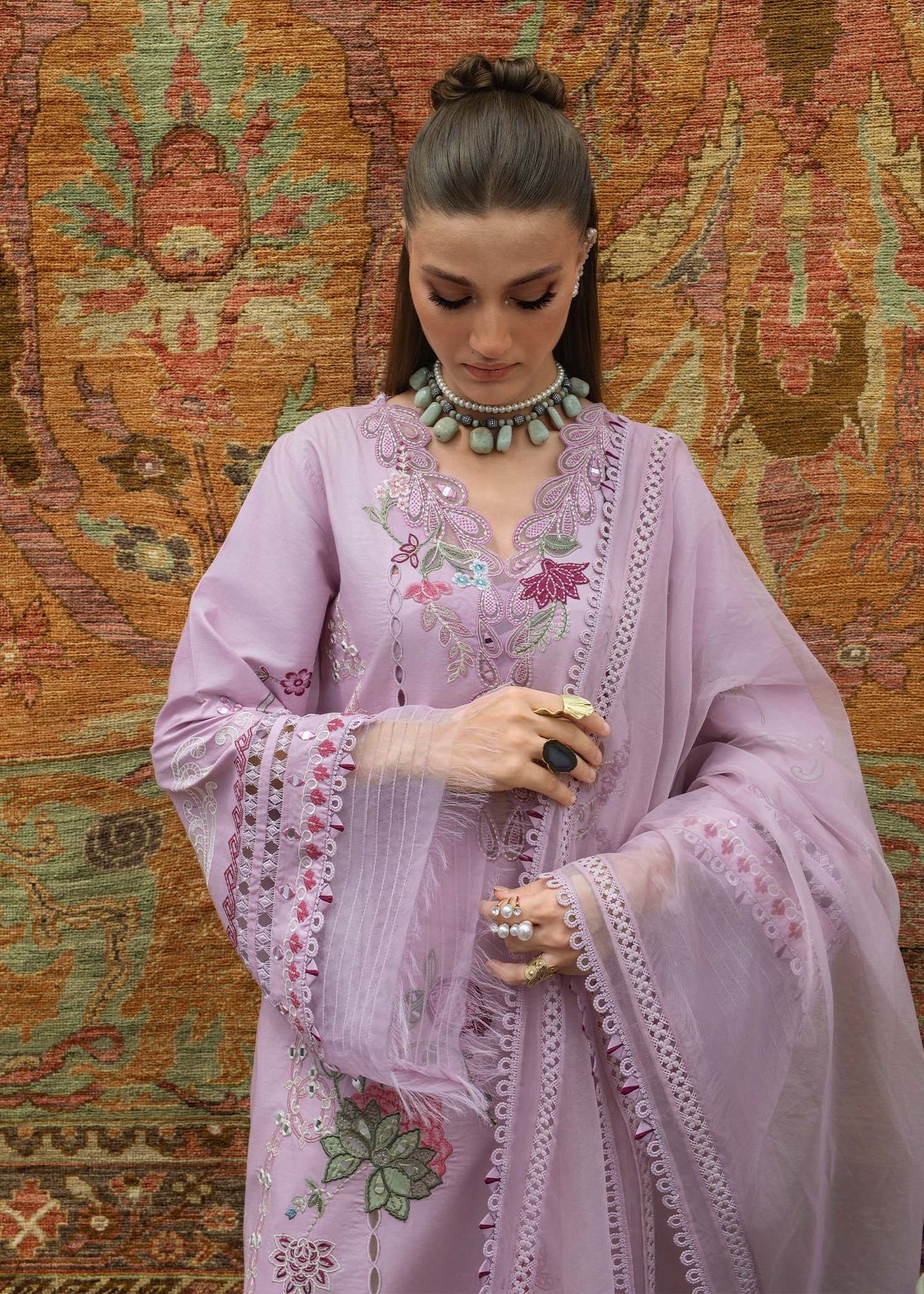 Tasawar Luxe Lawn '25 - MIRROR GARDEN - D3B