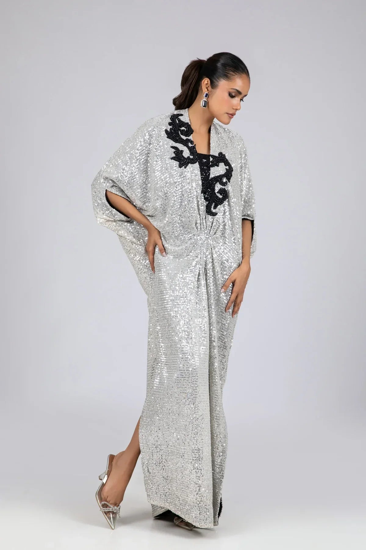 Kaftans - Kf-15650-Silver