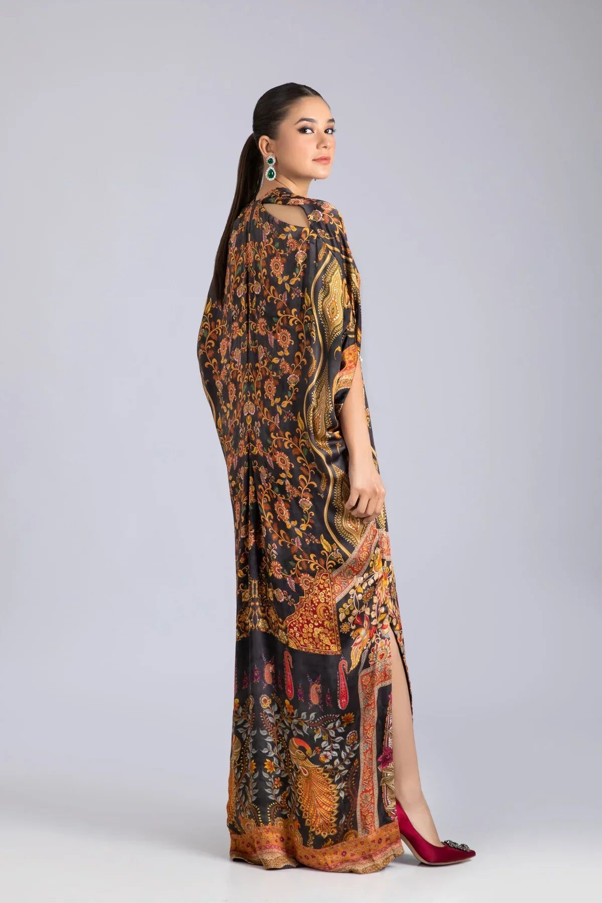 Kaftans - Kf-15618-Gold/Black