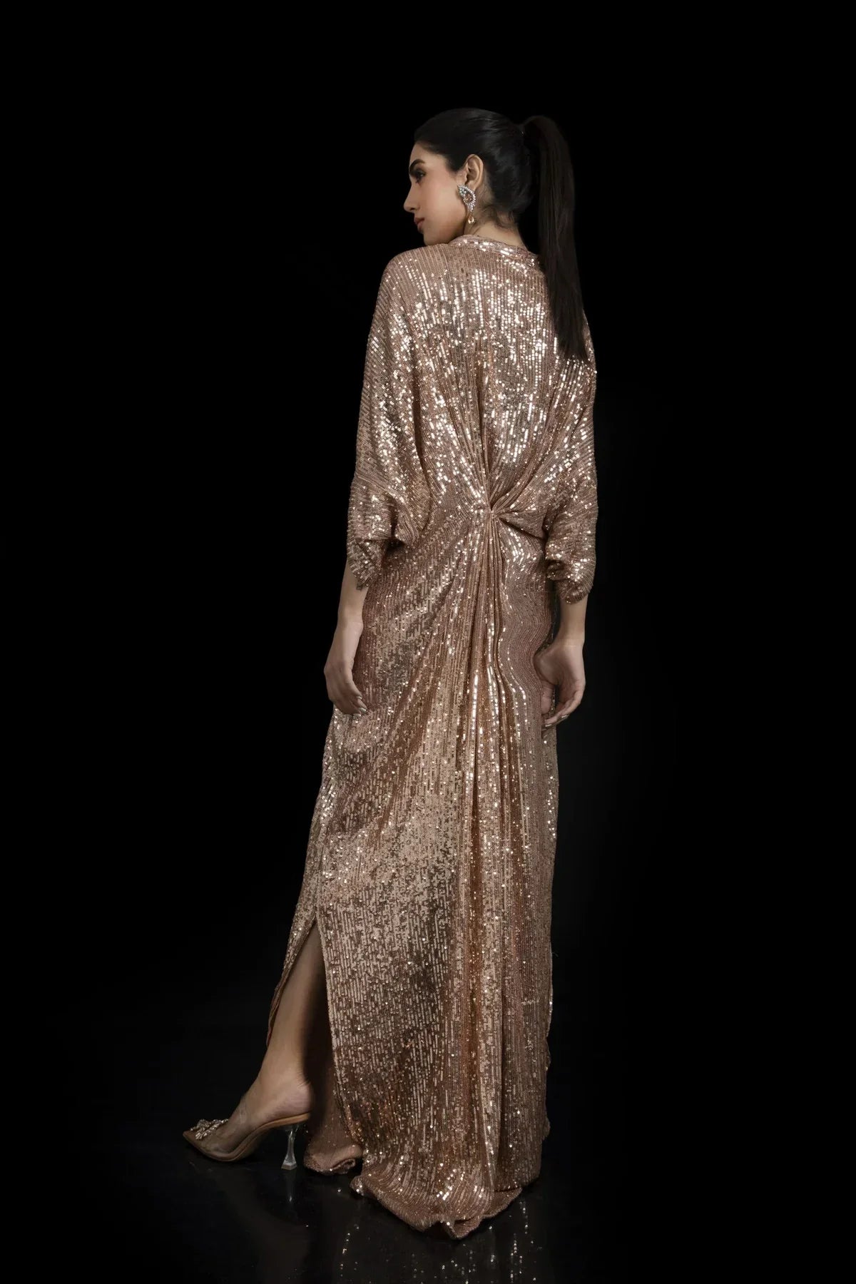 Kaftans - Kf-15227-Rose-Gold