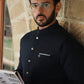 NAVY BLUE LINEN KURTA PAJAMA