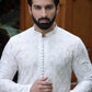 -SHAHKAAR- WHITE & GOLD KURTA PAJAMA