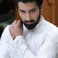 -SHAHKAAR- WHITE & GOLD KURTA PAJAMA