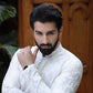 -SHAHKAAR- WHITE & GOLD KURTA PAJAMA