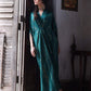 Kaftans -Teal Green Raw Silk