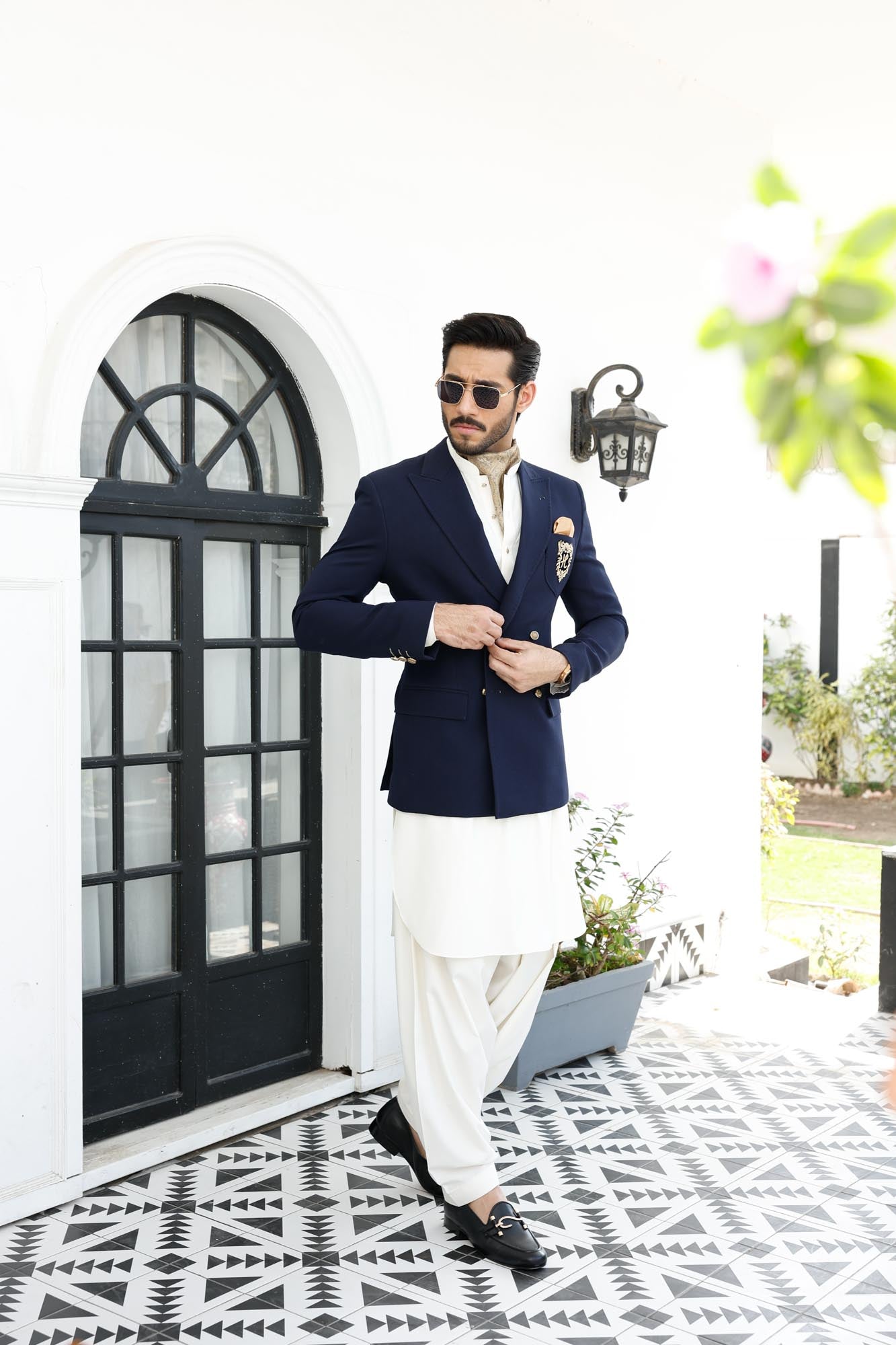 CREAM WASH N WEAR SHALWAR KAMEEZ