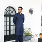 -SHAHKAAR- BLUE KURTA PAJAMA