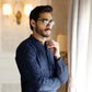 -SHAHKAAR- BLUE KURTA PAJAMA