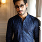 -SHAHKAAR- BLUE KURTA PAJAMA