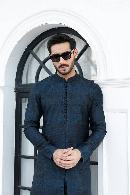 -XARTAJ- TEAL GREEN KURTA PAJAMA