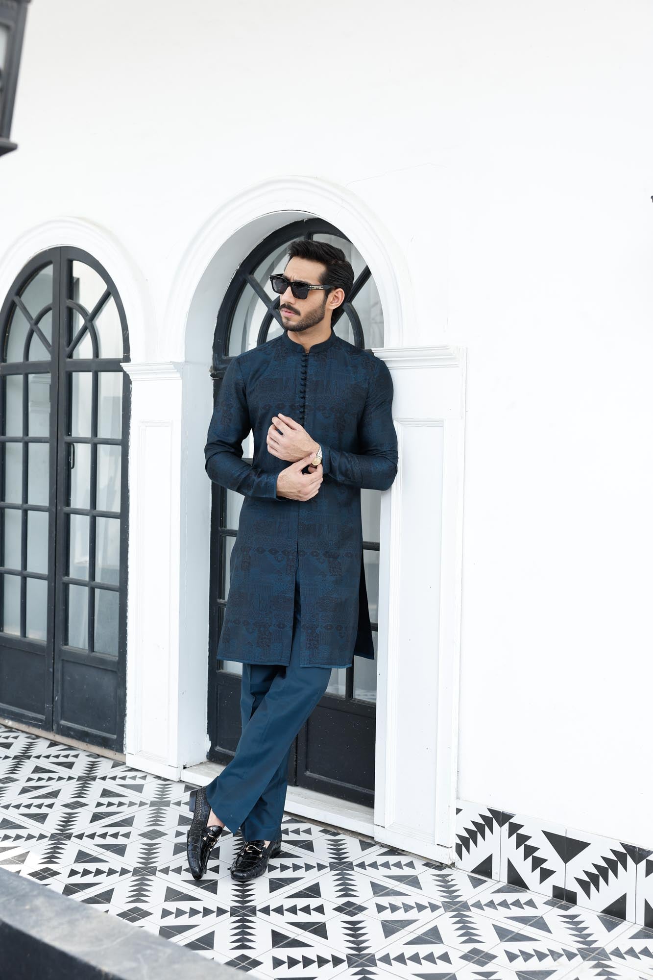 -XARTAJ- TEAL GREEN KURTA PAJAMA