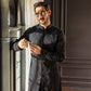 -SAAHIB- BLACK KURTA PAJAMA