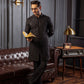 -SAAHIB- BLACK KURTA PAJAMA