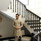 -SHAHKAAR- CHAMPAGNE KURTA PAJAMA