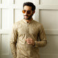 -SHAHKAAR- CHAMPAGNE KURTA PAJAMA
