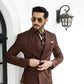 BROWN TEXTURE WASH N WEAR SHALWAR KAMEEZ