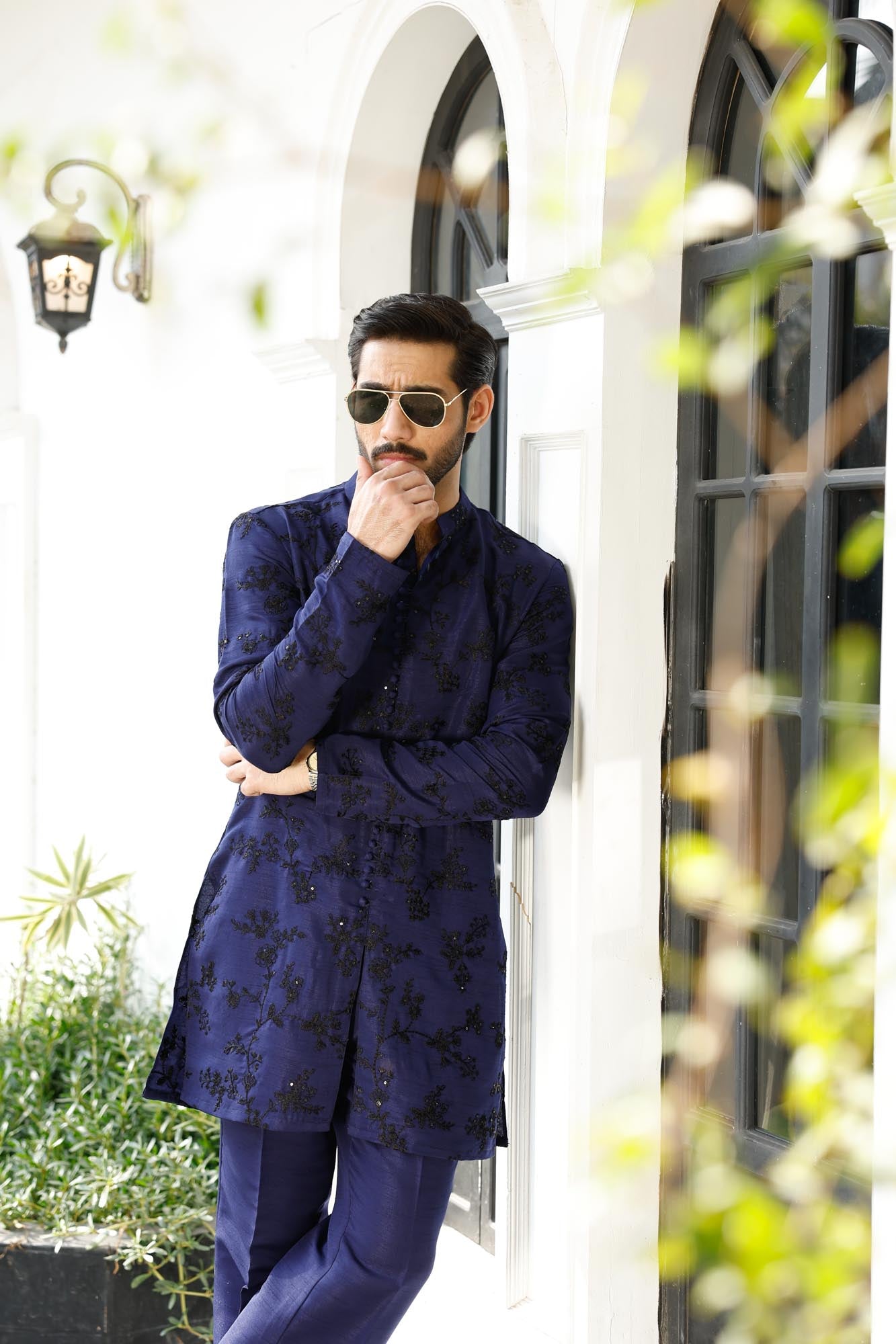 -SAAHIB- ELECTRIC BLUE KURTA PAJAMA