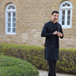BLACK EGYPTIAN COTTON SATIN KURTA PAJAMA