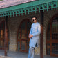 LIGHT BLUE LINEN KURTA PAJAMA
