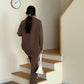 Lolo Knit Detail Suit Brown