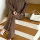 Lolo Knit Detail Suit Brown