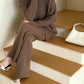 Lolo Knit Detail Suit Brown