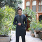 GREY HAND EMBROIDERY KURTA PAJAMA