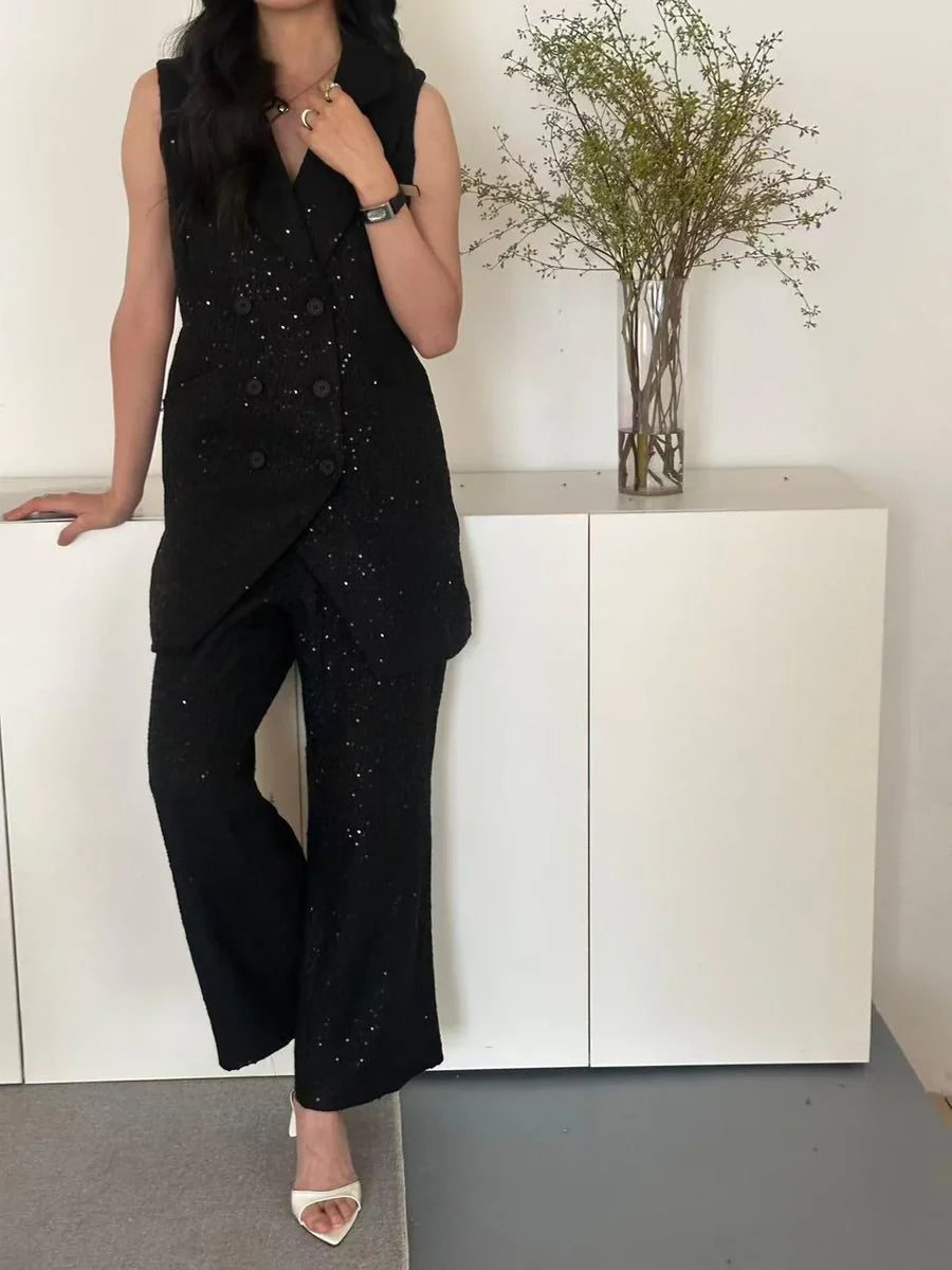 Fifi Sleeveless Tweed Suit