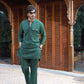 GREEN LINEN KURTA PAJAMA