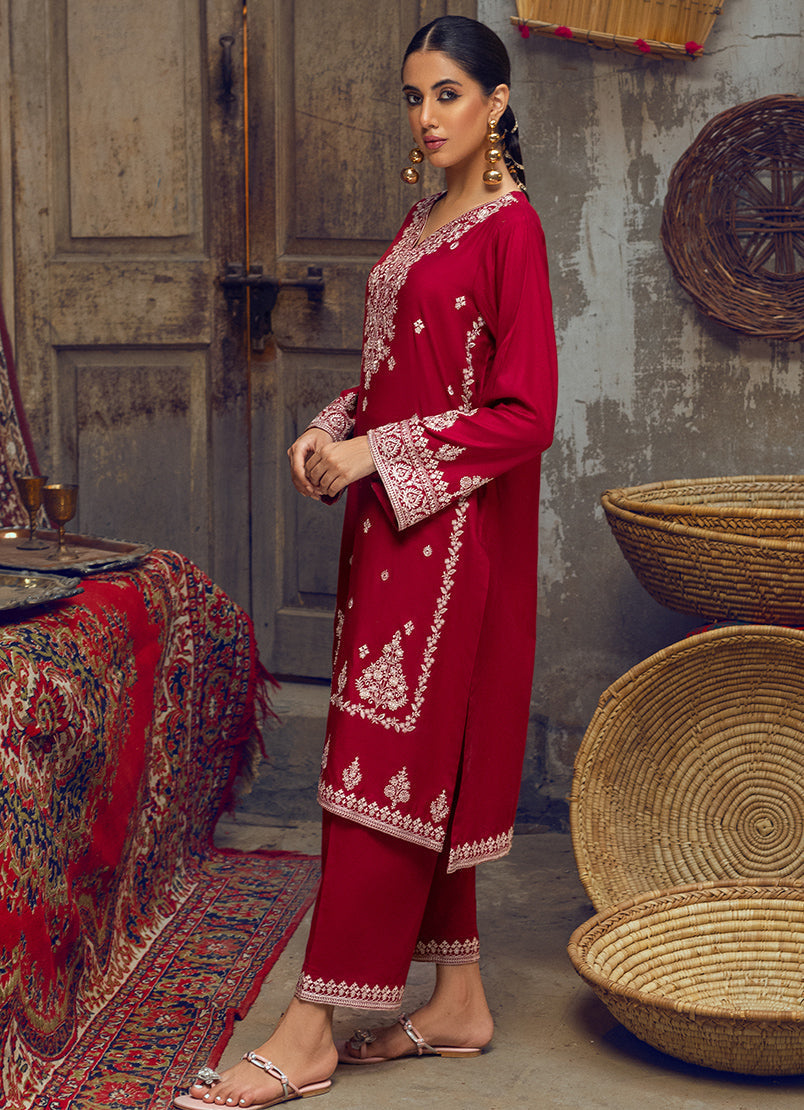 Co-Ord Set With Sequins And Embroidery