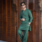 GREEN LINEN KURTA PAJAMA