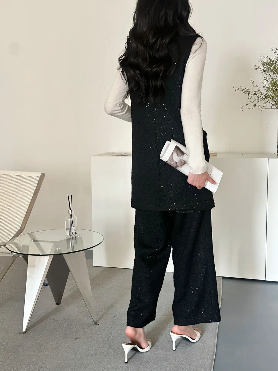 Fifi Sleeveless Tweed Suit