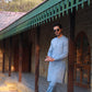 LIGHT BLUE LINEN KURTA PAJAMA