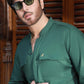 GREEN LINEN KURTA PAJAMA