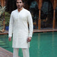 -SHAHKAAR- WHITE KURTA PAJAMA