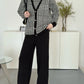 Zuzu Three Piece Chequered Knit Suit